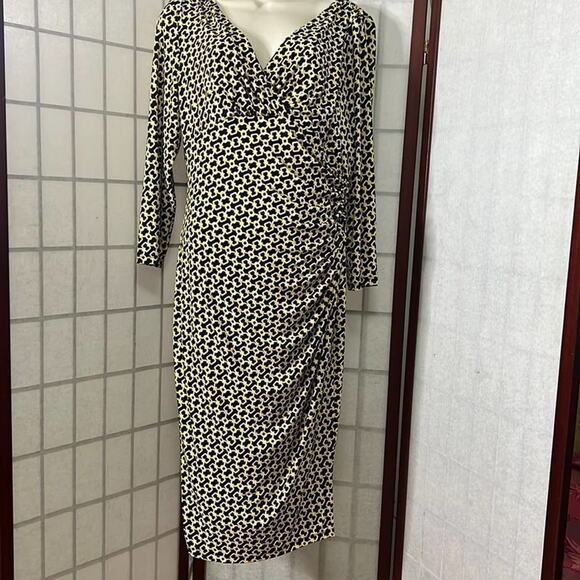 LAUREN RALPH LAUREN RUCHED SIDE‎ DRESS SIZE 12 - Picture 1 of 9
